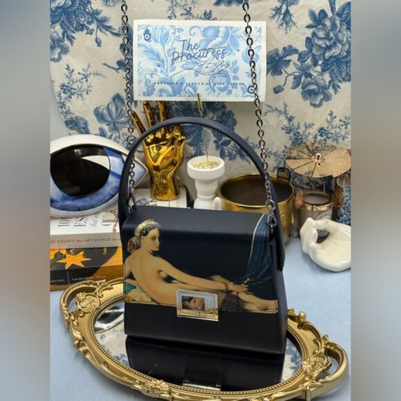 🆕 A. CLOUD x LOUVRE MUSEUM 🧿 NWT "La Grande Odalisque" by Ingres Handbag - Picture 8 of 16